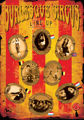 the lineup of the International Burlesque Circus