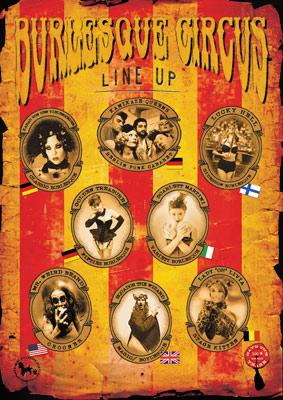 The International Burlesque Circus 2nd edition 11 September 2011 TIKI Lineup
