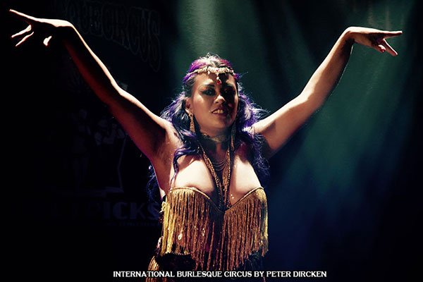 MissTerious at the Burlypicks edition of the International Burlesque Circus