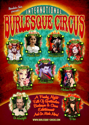 the Los Muertos Halloween edition of the International Burlesque Circus
