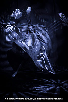 Mara de Nudée performs at the International Burlesque Circus, the Old Hollywood Glam edition