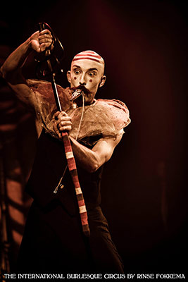 The Great Bendini at the Outer Space edition of the International Burlesque Circus in Utrecht