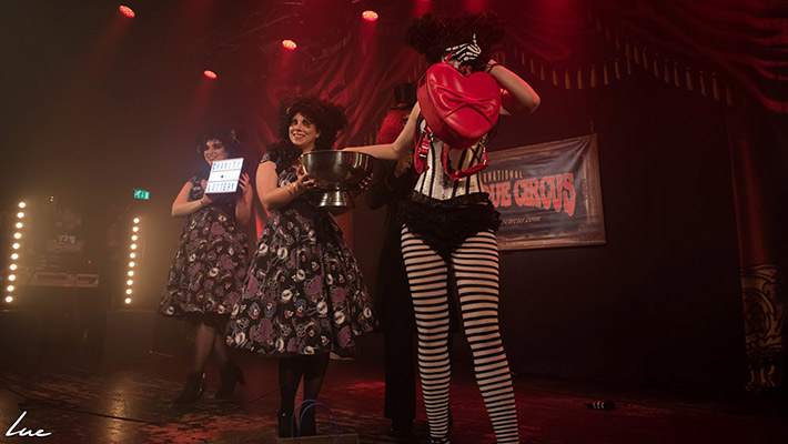 charity lottery at The Creatures of the Night Halloweeen edition of the International Burlesque Circus 2017 in Utrecht