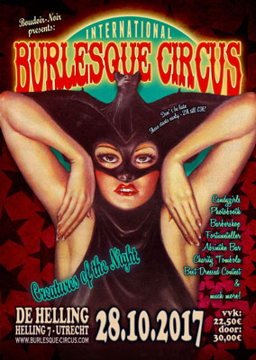 the Creatures of the Night edition of the International Burlesque Circus at De Helling in Utrecht