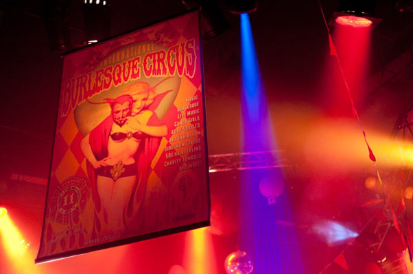 Burlesque Circus Banner at the Oriental edition of the International Burlesque Circus
