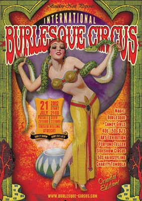 photos of the International Burlesque Circus - the ORIENTAL edition
