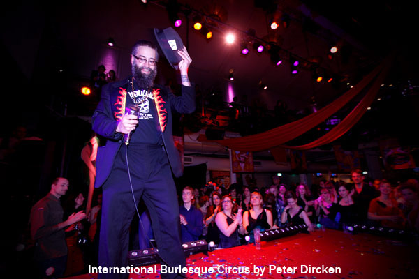 Mr Weird Beard - the host of the International Burlesque Circus