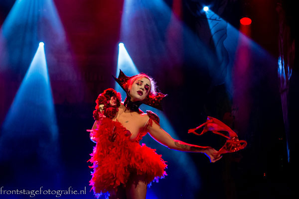Natsumi Scarlett performing at the  Dead Wild West Halloween edition of the International Burlesque Circus - Hollands most spectacular burlesque event!