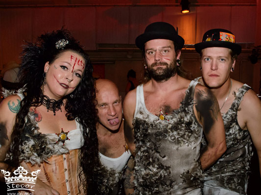 the charity poker crew at the  Dead Wild West Halloween edition of the International Burlesque Circus - Hollands most spectacular burlesque event!