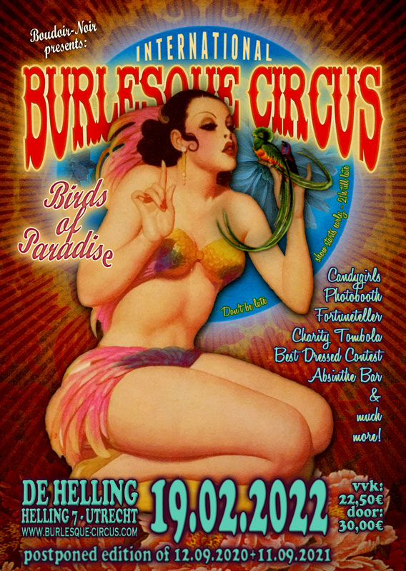 The postponed Birds of Paradise  edition of the International Burlesque Circus in Utrecht